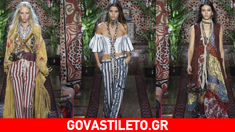 Word party στο fashion show του Roberto Cavalli