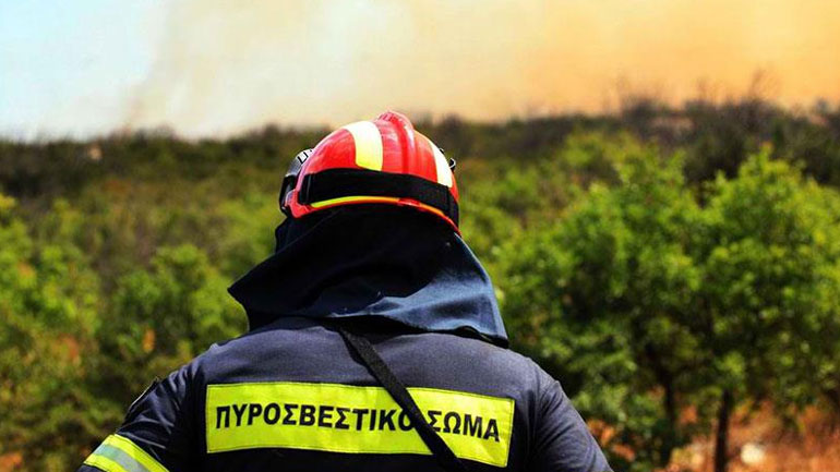 Φωτιά σε υπαίθριο χώρο στο Μαρούσι