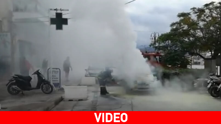 Στις φλόγες Ι.Χ. στη Λέσβο