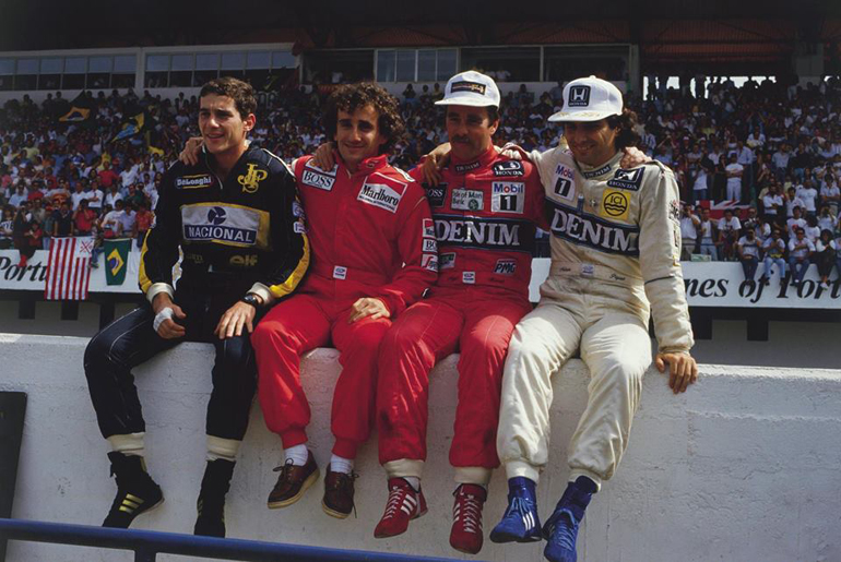 Ο σωστός εξοπλισμός αφορά τόσο τους κορυφαίους όσο και τους απλούς οδηγούς. Στην φωτό οι, Senna, Prost, Mansell και Piquet στην Πορτογαλία το 1986...