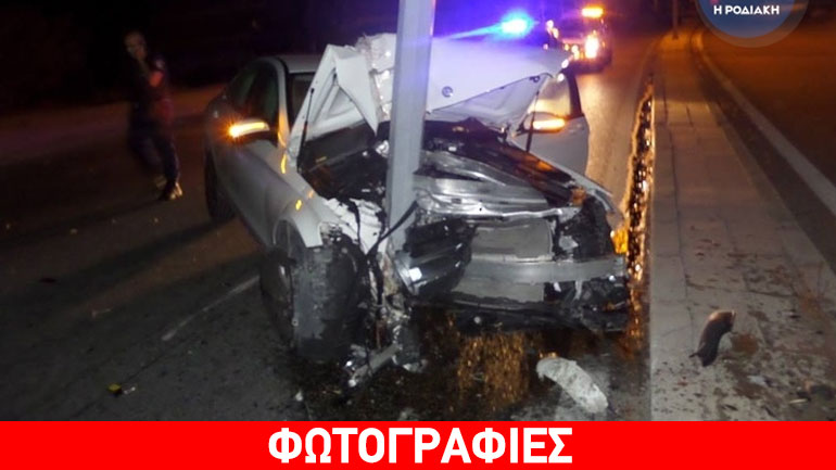 Ρόδος: Κολόνα και αυτοκίνητο έγιναν… ένα!