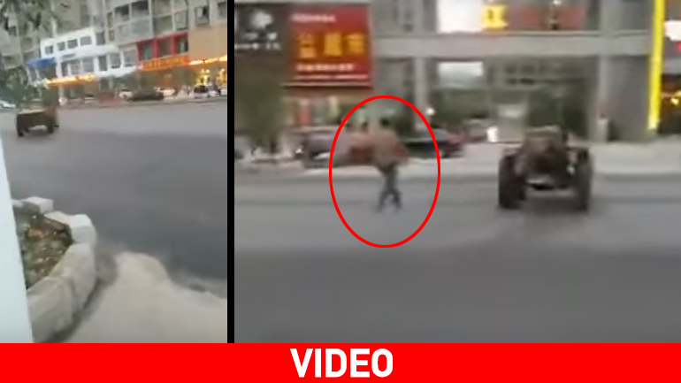 Εκσκαφέας εκτός ελέγχου προκαλεί πανικό…