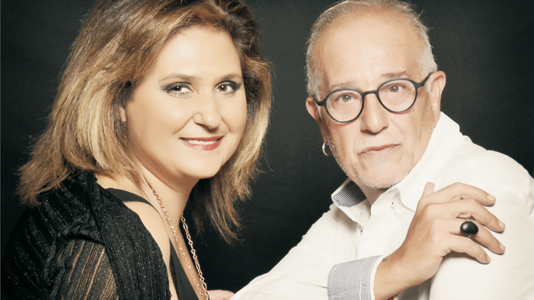 Η Λένα Αλκαίου στο «Διπλόχορδο» παρέα με τον Θοδωρή Παπαδόπουλο