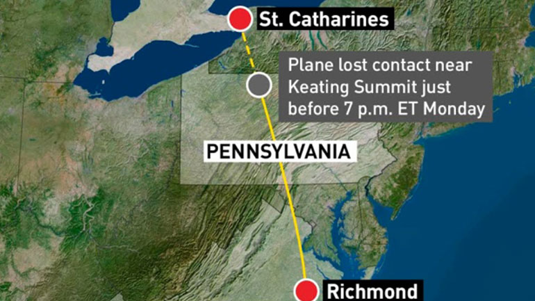 Αεροπλάνο συνετρίβη στην Πενσυλβάνια