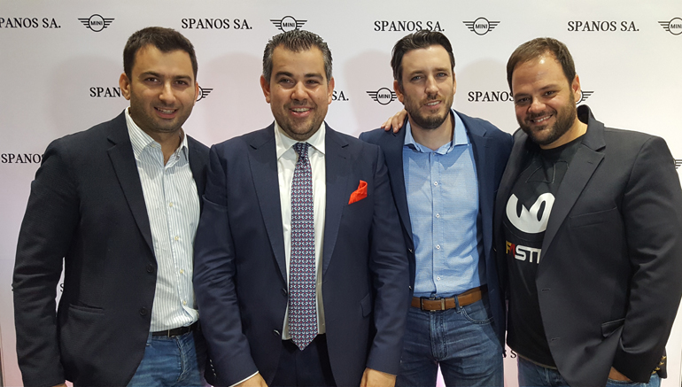 Από αριστερά: Βασίλης Σαρημπαλίδης, Γιώργος Σπανός, Κώστας Διαμαντής και Τάκης Τρακουσέλλης