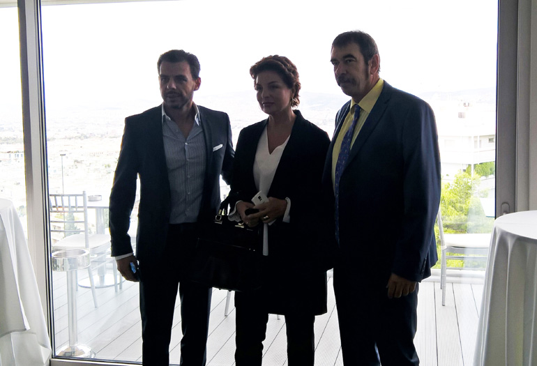 Από αριστερά: Βασίλης Αποστολόπουλος, Άντζελα Γκερέκου και Θανάσης Παπαθεοδώρου...
