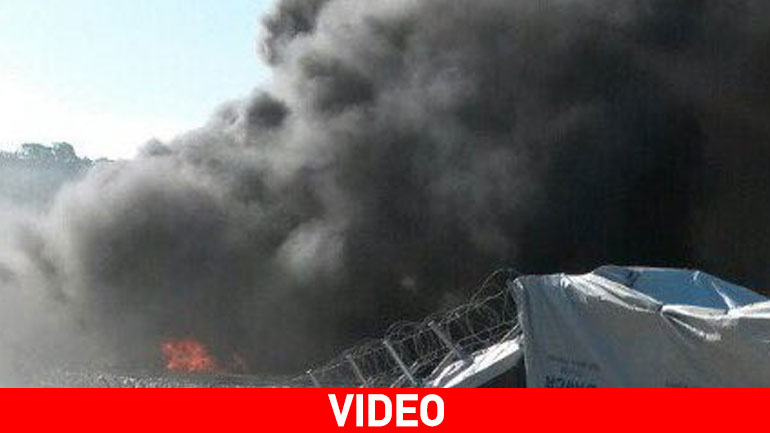 Eξέγερση μεταναστών στο hot spot της Μόριας