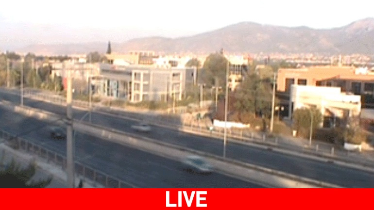 Live η κίνηση σε Εθνική Οδό και λεωφόρο Κηφισίας