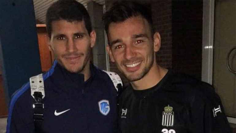 Η φωτογραφία των σκόρερ Καρέλη-Νίνη μετά τη «μάχη» τους