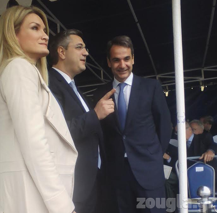 Ο Κυριάκος Μητσοτάκης με τον περιφερειάρχη Κεντρικής Μακεδονίας Απόστολο Τζιτζικώστα