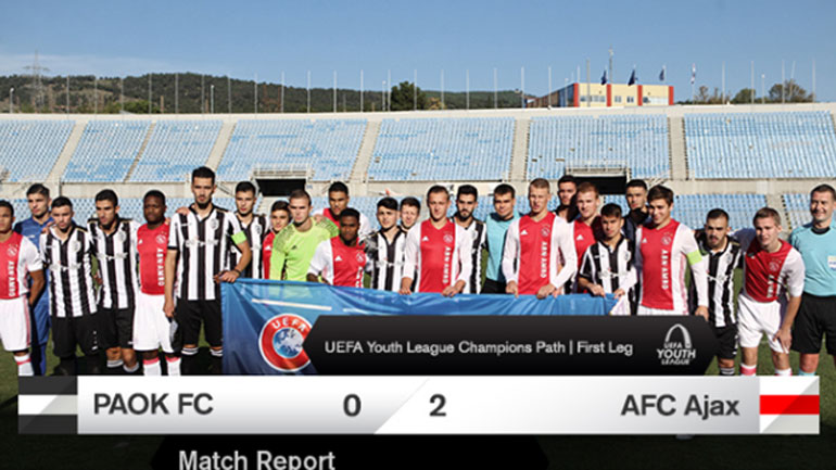 Υοuth League: Λύγισε ο ΠΑΟΚ απέναντι στον Άγιαξ