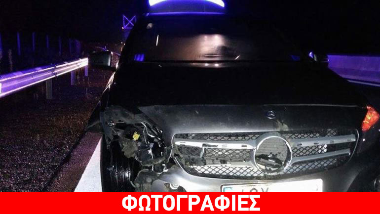 Μercedes τράκαρε με αγριόχοιρο