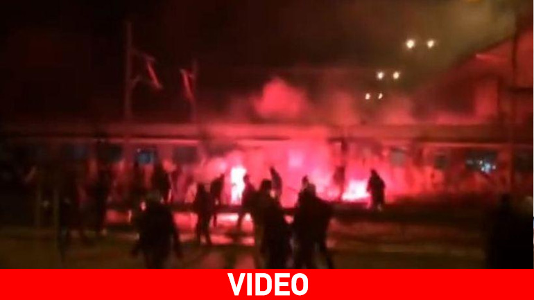 Βίντεο-σοκ: Τα επεισόδια των οπαδών Ολυμπιακού και ΠΑΟΚ