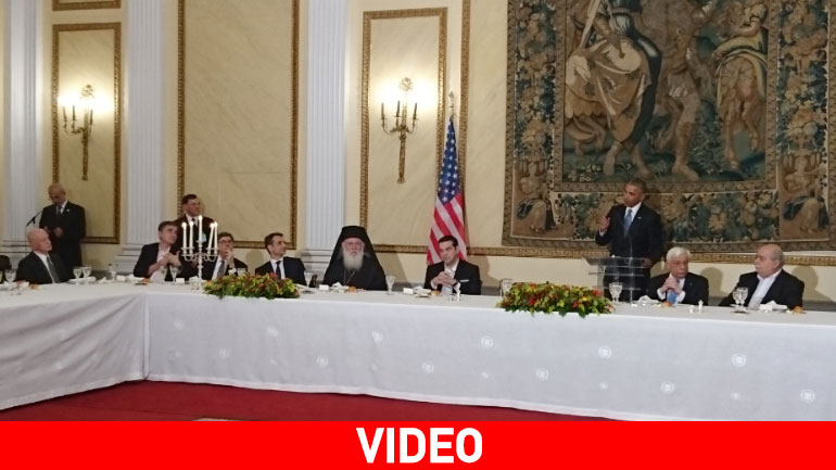 Μη λησμονάτε τη χώρα μας, είπε ο Παυλόπουλος πριν το δείπνο υπό τους ήχους Θεοδωράκη και Λένον Μη λησμονάτε τη χώρα μας, είπε ο Παυλόπουλος πριν το δείπνο υπό τους ήχους Θεοδωράκη και Λένον