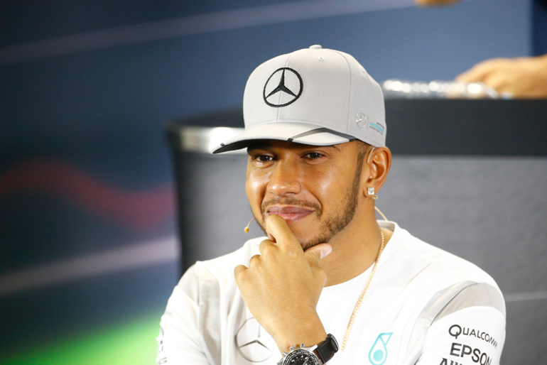 Ο Βρετανός πιλότος Lewis Hamilton...