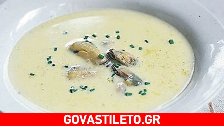 Σούπα βελουτέ με μύδια και τζίντζερ