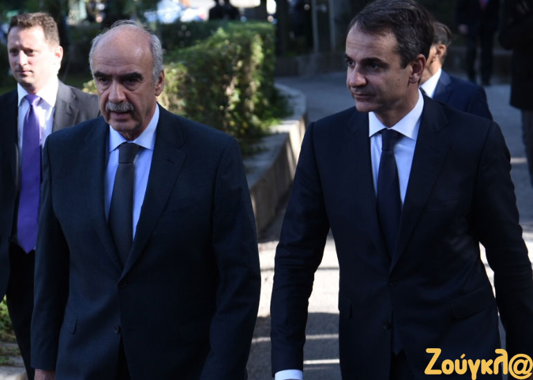 Ο Βαγγέλης Μεϊμαράκης με τον αρχηγό της ΝΔ, Κυριάκο Μητσοτάκη