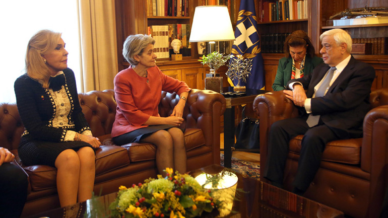 Συνάντηση Παυλόπουλου με τη γενική διευθύντρια της UNESCO