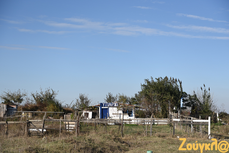 Το μήνυμα που έγραψε στο σπίτι του, σε γαλανόλευκα χρώματα, ένας 'Ακρίτας'