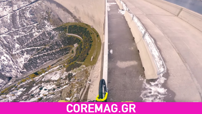 Βίντεο που κόβει την ανάσα: Ισορροπεί πάνω από το φράγμα!