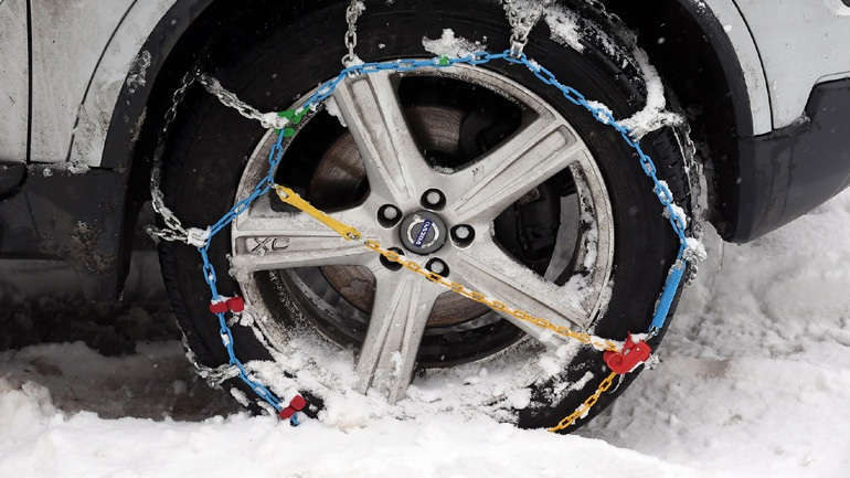 Πού χρειάζονται αντιολισθητικές αλυσίδες στο οδικό δίκτυο της Κεντρικής Μακεδονίας