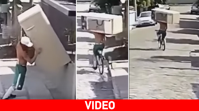 Πώς να μεταφέρετε με ποδήλατο ένα ψυγείο…