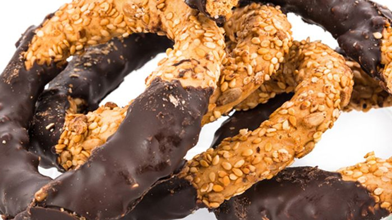 Κουλουράκια με πορτοκάλι και σοκολάτα