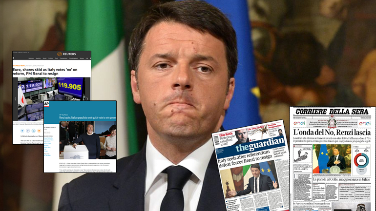 Ο διεθνής Τύπος για το ιταλικό δημοψήφισμα Ο διεθνής Τύπος για το ιταλικό δημοψήφισμα