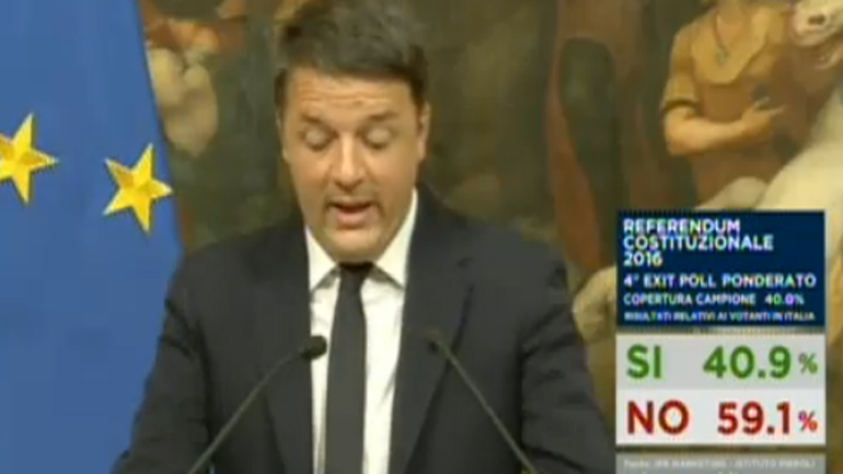 Παραιτήθηκε ο Ρέντσι – «Έχασα και το παραδέχομαι»