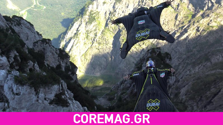 Freestyle πτήση με wingsuit σε υψόμετρο 4.000μ.