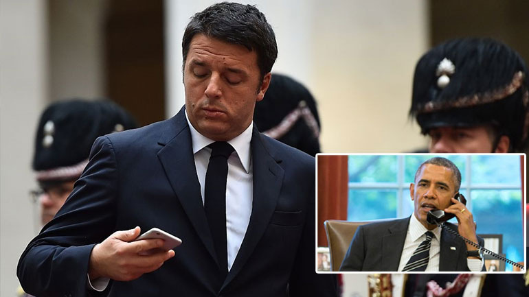 Τηλεφωνική επικοινωνία Ομπάμα-Ρέντσι