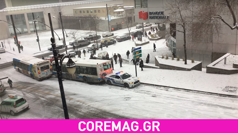 Ατυχήματα στον Καναδά λόγω της χιονόπτωσης