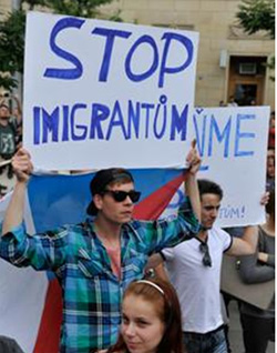 Διαμαρτυρία κατά των προσφύγων στην Τσεχία