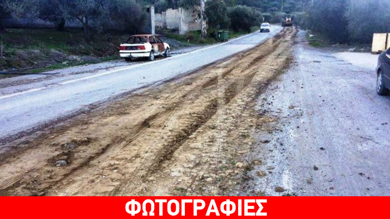 Κρήτη: Φορτηγό «έχανε» λάδια και άφησε πίσω του… συντρίμμια