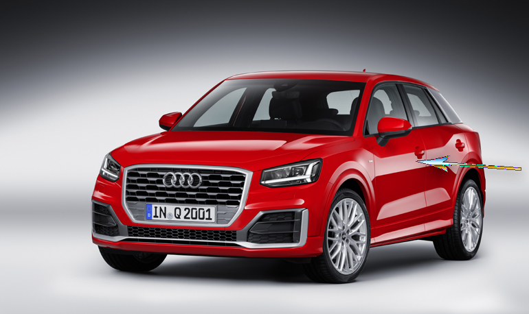 Το σημείο που δείχνει το βέλος είναι κάτι που χαρακτηρίζει το νέο Audi Q2...
