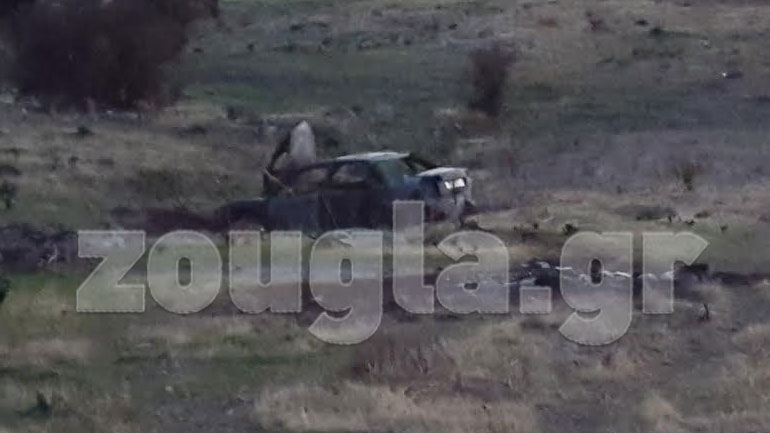 Το Audi A4 που έκαψαν οι δράστες