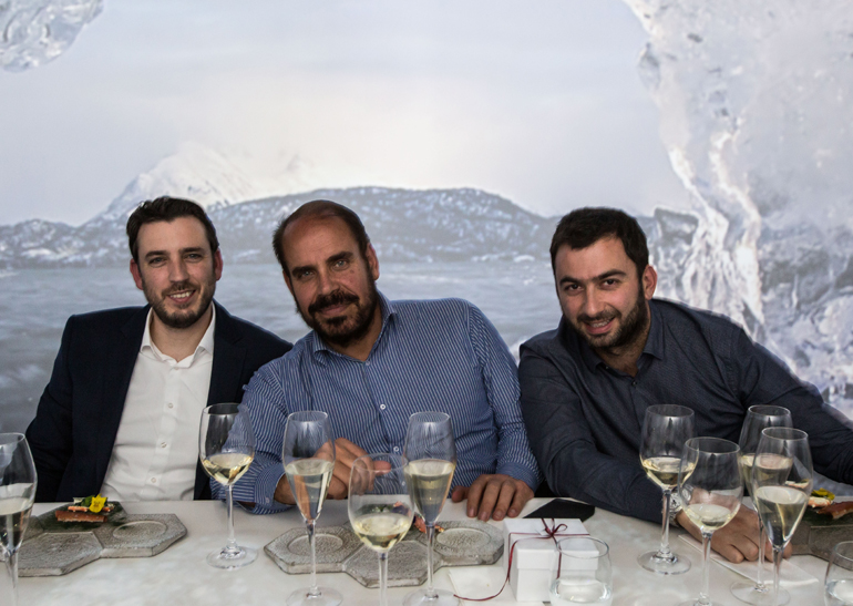 Από αριστερά, Κωνσταντίνος Διαμαντής, Βαγγέλης Γκούμας και Βασίλης Σαρημπαλίδης...