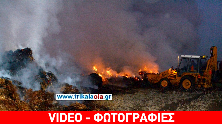 Φωτιά σε κτηνοτροφική μονάδα στα Τρίκαλα