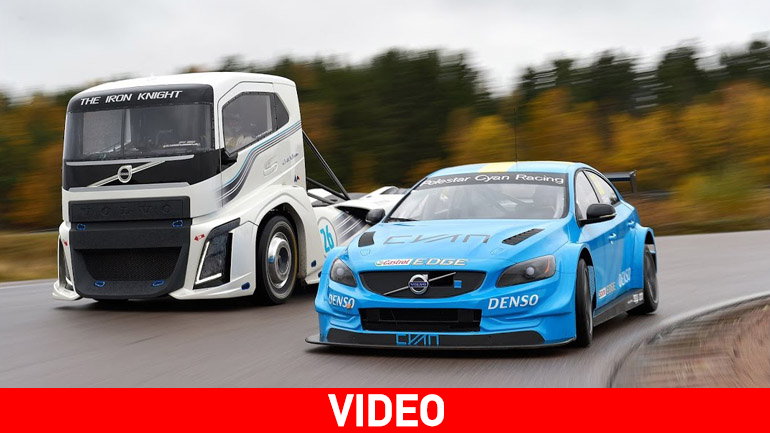 Επική μάχη μεταξύ φορτηγού και αυτοκινήτου