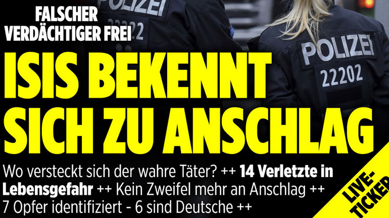 To Xαλιφάτο ανέλαβε την ευθύνη για το Βερολίνο