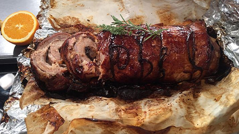 Χοιρινή πανσέτα γεμιστή