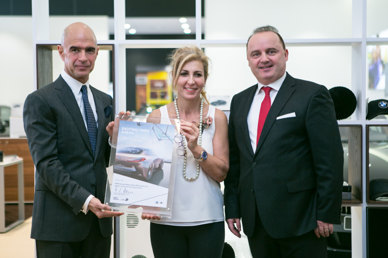 Από αριστερά Σταύρος Τάκη, Μιράντα Σφακιανάκη - Τάκη και Karim Christian Haririan