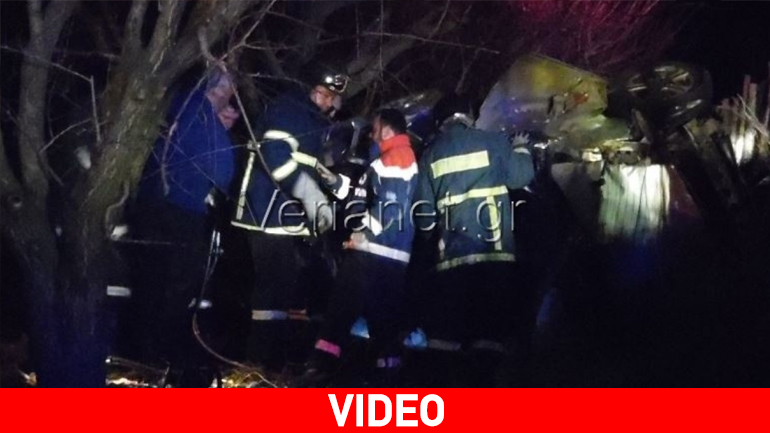 Ημαθία: Σοβαρό τροχαίο με απεγκλωβισμό οδηγού τη νύχτα