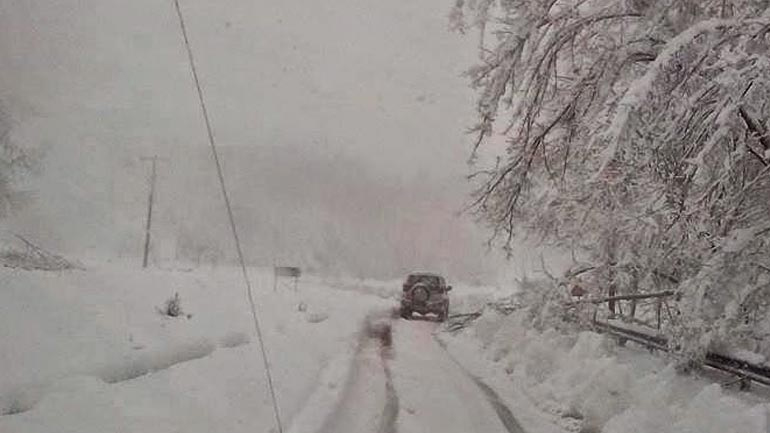 Βόλος: Απεγκλωβισμός τεσσάρων ατόμων από τα χιόνια