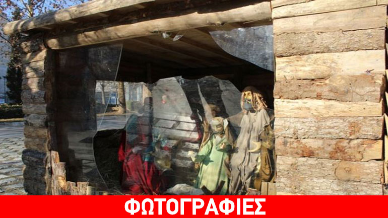 Βανδαλισμοί στη φάτνη της κεντρικής πλατείας Λάρισας – Αφαίρεσαν το «θείο βρέφος»