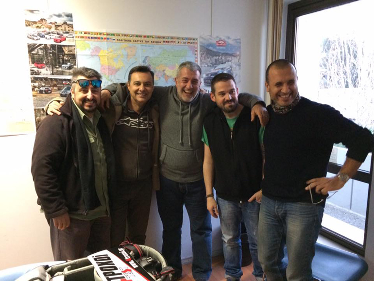 Από αριστερά: Γιώργος Βαρίνος, Δημήτρης Διατσίδης, Στράτης Χατζηπαναγιώτου, Μανώλης Σαλούρος και Άκης Τεμπερίδης...