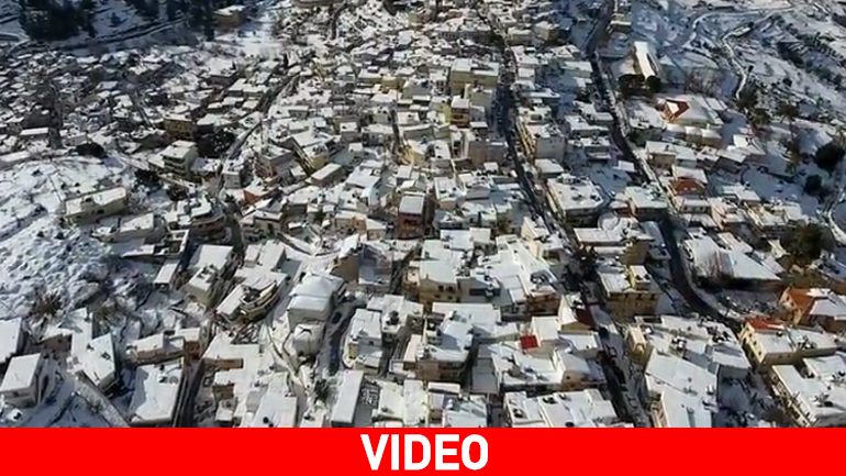 Η «λευκή» άγρια ομορφιά των Ανωγείων και του Ψηλορείτη από… ψηλά!