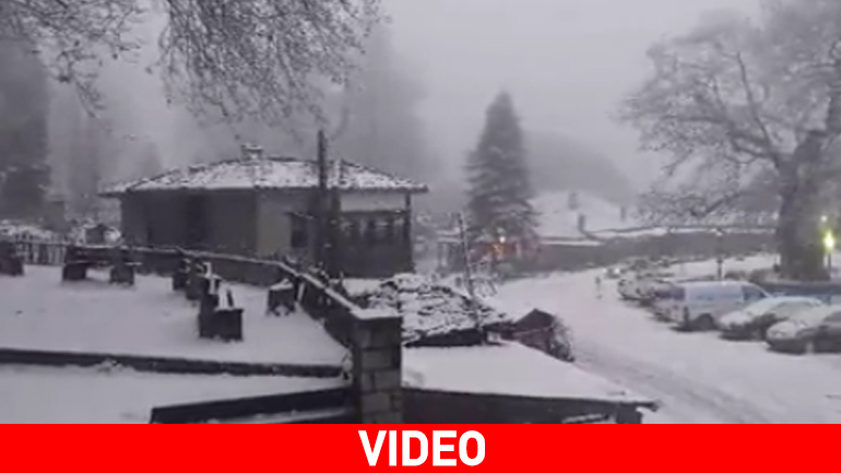 Χιόνι και τσουχτερό κρύο στα ορεινά των Ιωαννίνων