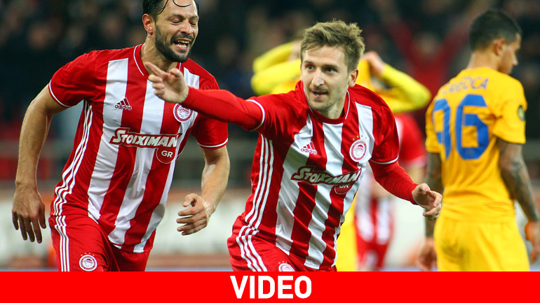 Λυτρώθηκε με Μάριν ο Ολυμπιακός, 2-1 τον Αστέρα Τρίπολης