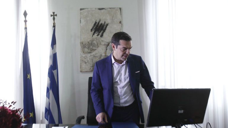 Στο γραφείο της Θεσσαλονίκης ο πρωθυπουργός
